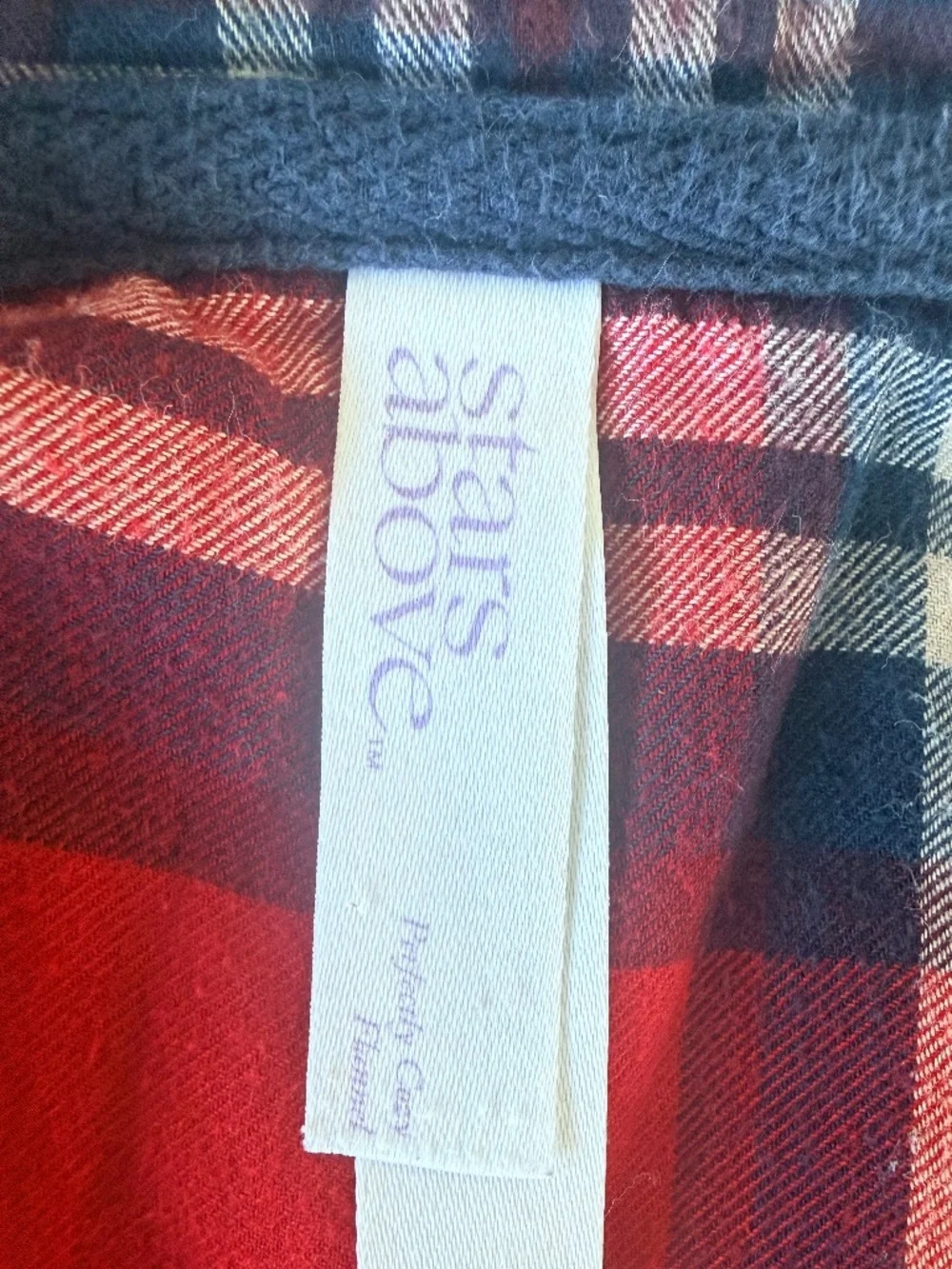 Stars Above Women's Flannel Pajama Button-Up Shirt Dress
